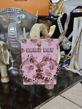 NEW! Game Day "SOCCER" Bling Hoop Earrings!